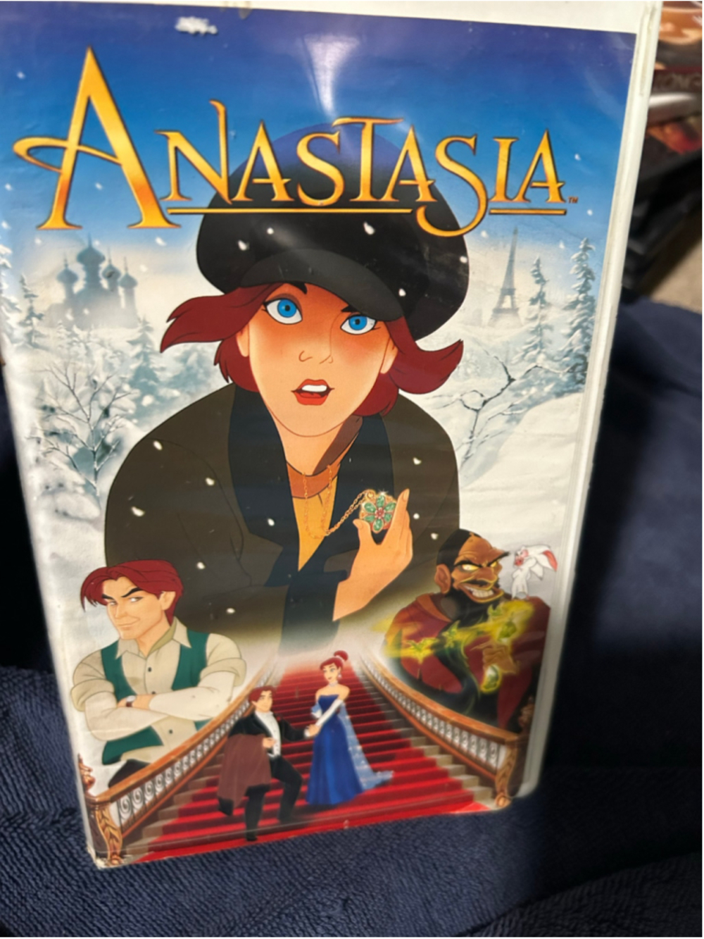 Anastasia 20th Century Fox VHS Movie One Size Blue White